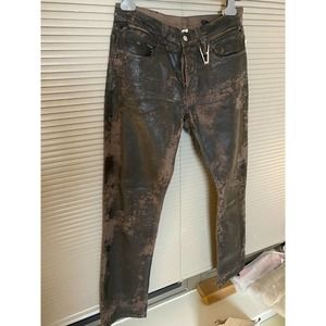 1017 ALYX 9SM Treated Denim Jeans 'Dark Brown' Bleached size 32